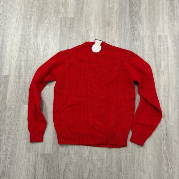 Lady Clansman Sweater Women’s Large Red 100% Scottish Shetland Wool Bermuda NEW - Picture 6 of 8